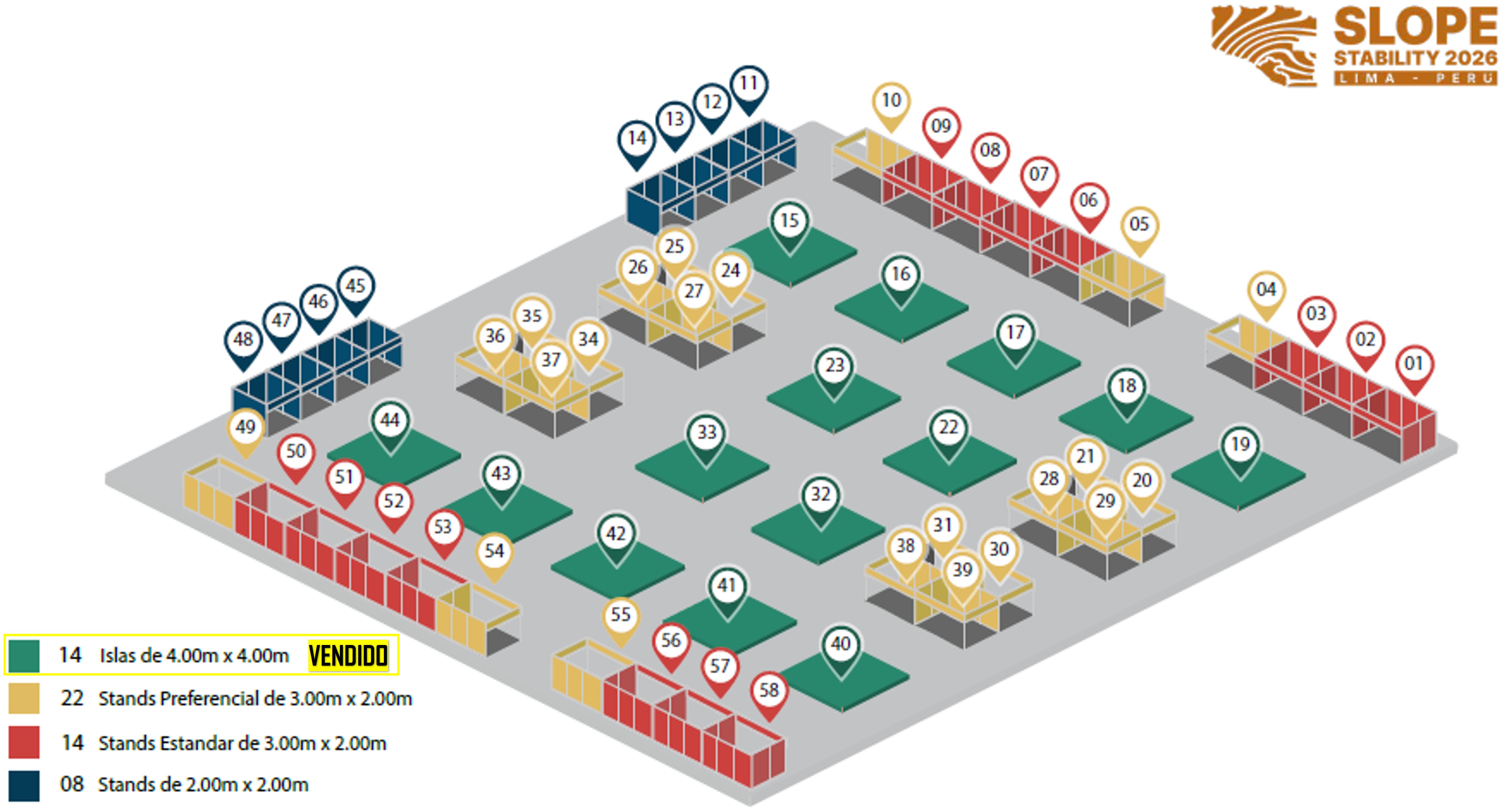 Plano de stands